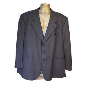 Vintage Bill Robinson Navy Blazer Navy Single Breasted Classic Career Size 52R